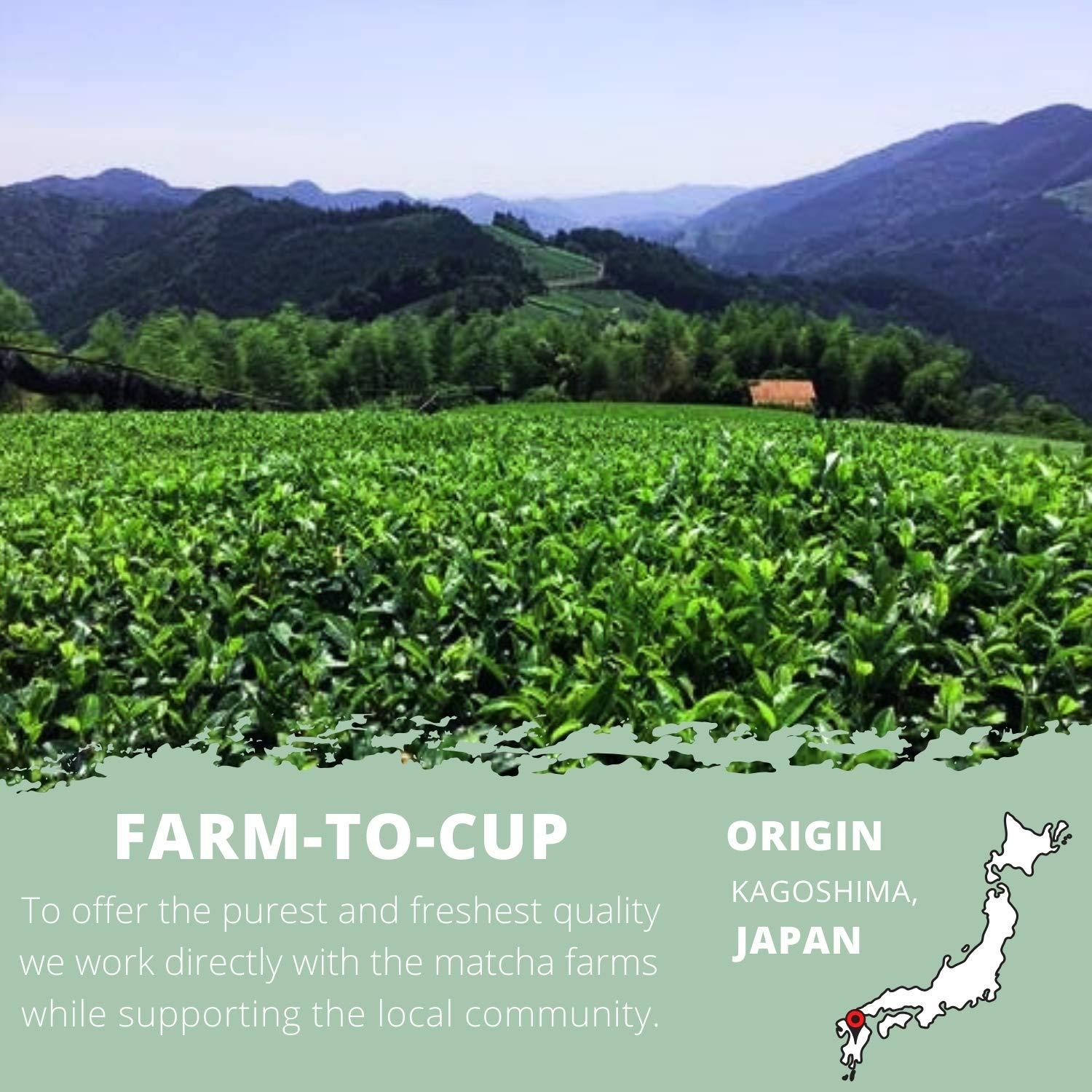 Youkoya Matcha Tea Ceremonial Grade, Authentic Japanese Matcha, Fresh small batches, Farm to Cup Superfood from Japan, 1.06oz