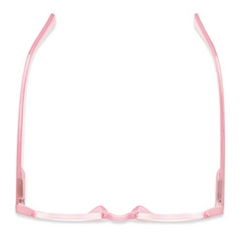 Incredible Bargains The Shay Colorful Semi-Rimless Half Reader Reading Glasses, 3.00 Pink