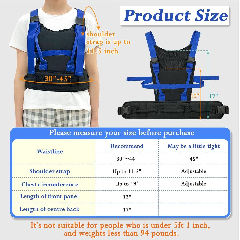 KAVIL Gait Belt for Seniors Transfer Belt Gait Belt with Handles Lift Standing Aids & Supports Physical Therapy Belt Walking Patient Parkinson, Pediatric Elderly Aids for Living