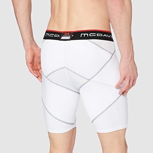 McDavid McDavid Cross Compression Shorts, Men's Performance Boxer Brief w/ Hip Flexor - thick compression material for recovery and support White Small