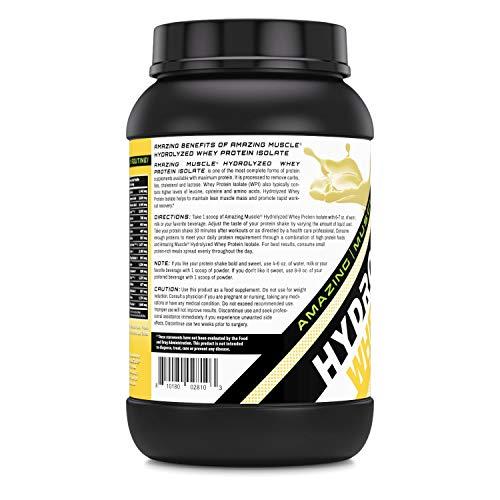 Amazing Nutrition Amazing Muscle Ultra Pure Hydrolyzed Whey Protein Isolate * Supports Lean Muscle Growth & Rapid Recovery (Banana)