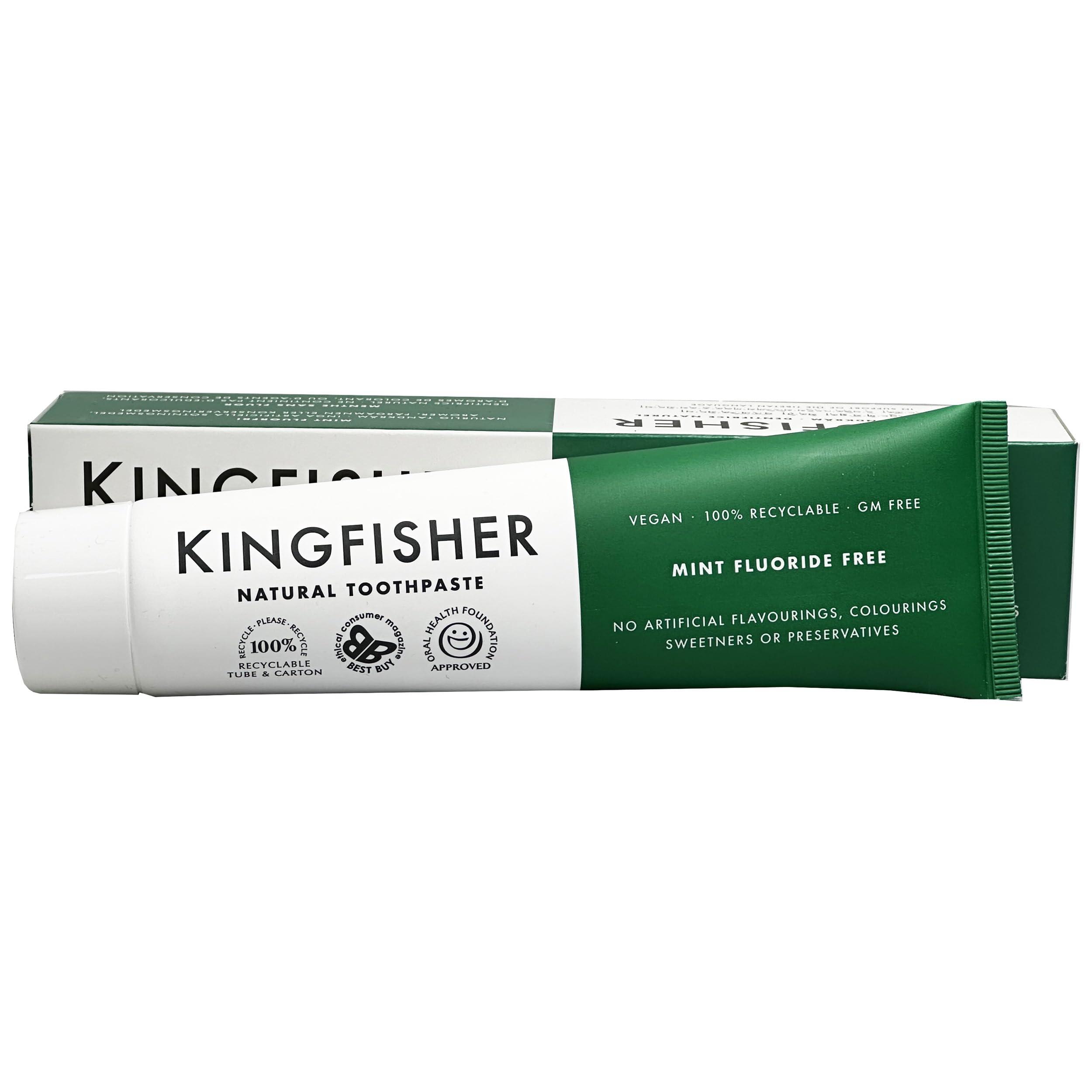 Kingfisher Mint Fluoride Free Toothpaste (100ml) - x 4 Units Deal by KINGFISHER