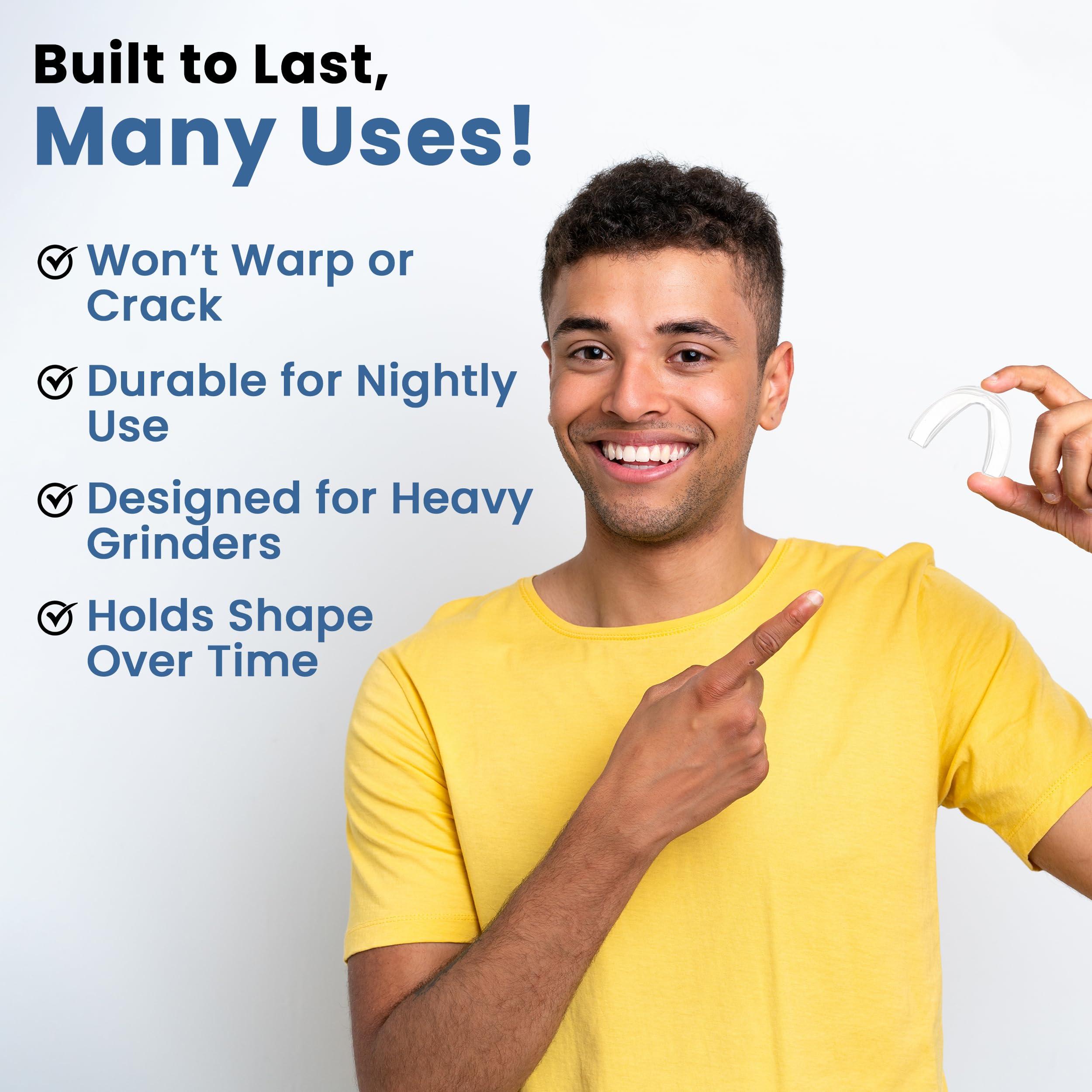 ProDental Professional Mouth Guard for Grinding Teeth - 6 Customizable Dental Guards - 2 Sizes, USA Made, BPA Free | Eliminate Bruxism, Teeth Clenching | Also for Sports & Teeth Whitening