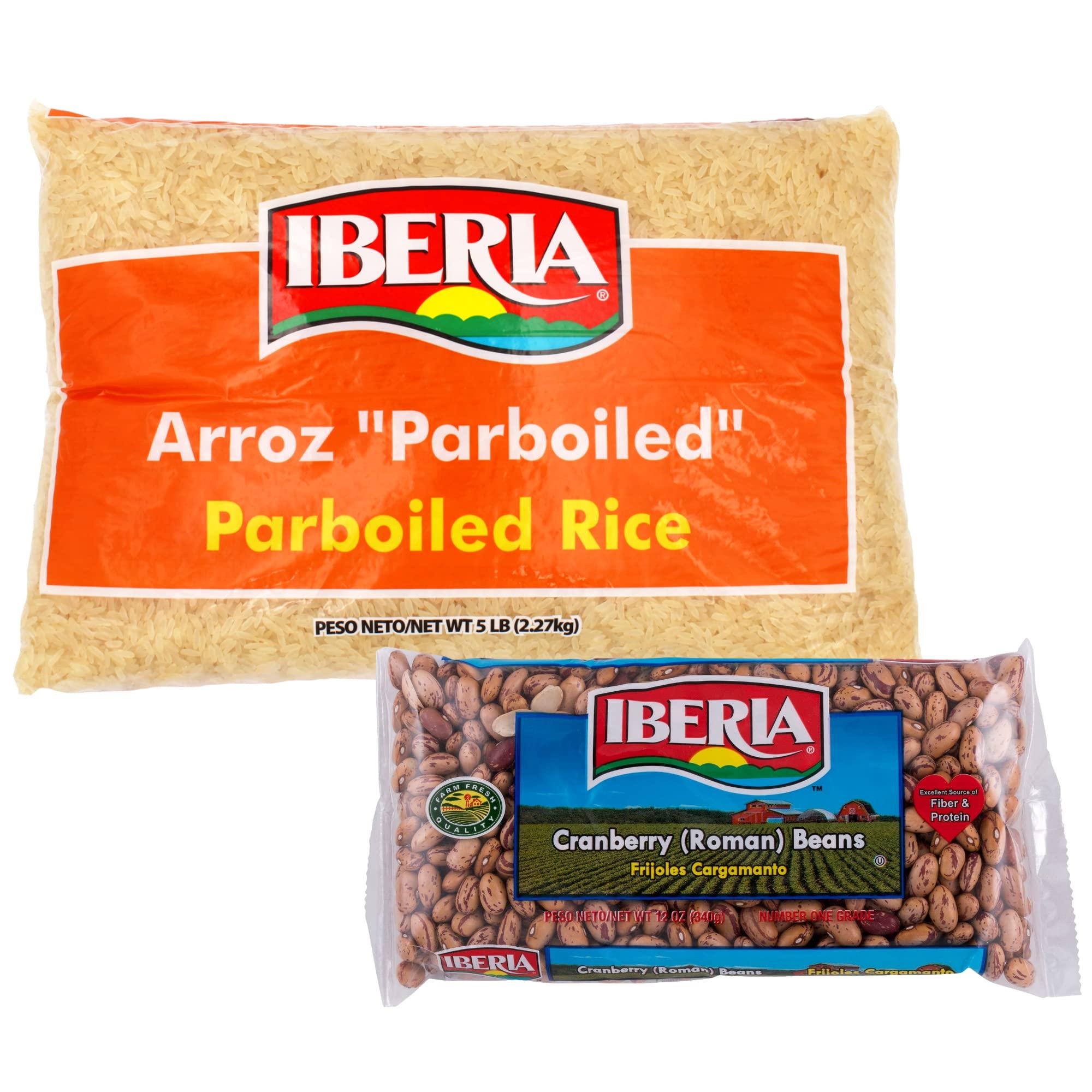 Iberia Iberia Long Grain Parboiled Rice, 5 lb. + Iberia Roman Cranberry Beans, 12 oz