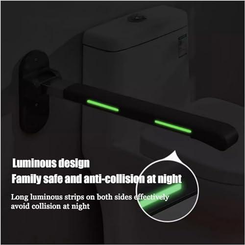 DIVIKO Handicapped Bathroom Folding Grab Bar, Handrail Safety Folding Grab bar Bathroom wc Toilet 300kg Load Safety Handrail for Elderly or Pregnant Woman (Color : A)