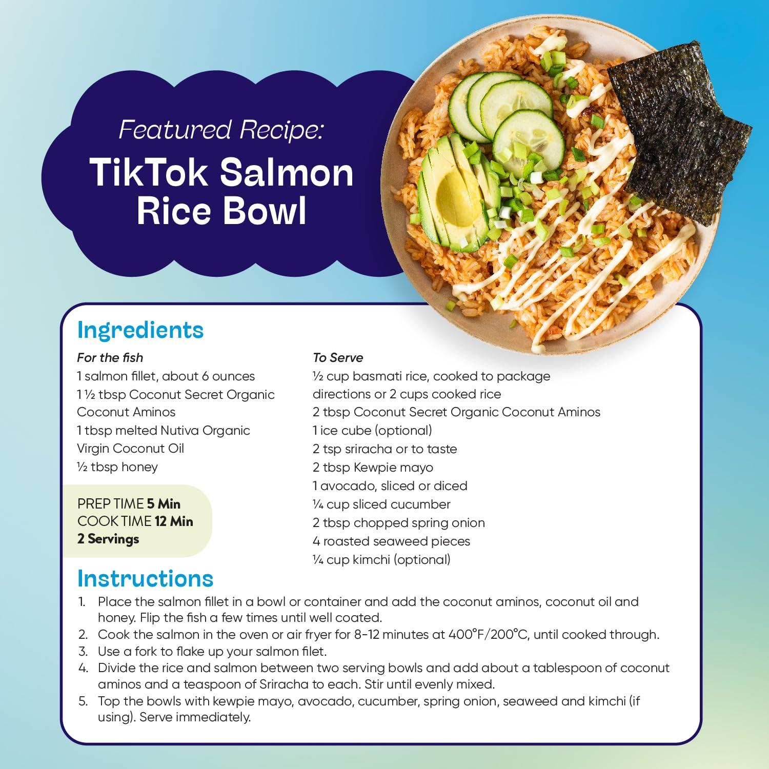 COCONUT SECRET Coconut Secret, Organic Liquid Coconut Aminos, 8 fl oz (pack of 3), All-Purpose Seasoning Sauce & Marinade, Soy-Free Soy Sauce Alternative, Low Sodium, Low Glycemic, Vegan & Gluten Free Stir Fry Sauce