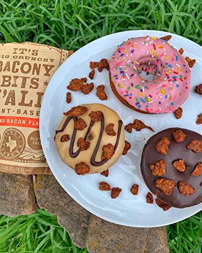 It's Jerky Y'all All Y\'alls Foods Plant Based Bacon Bits | Big and Crunchy Vegan Snacks | Non-GMO, Gluten Free, High Protein, Vegetarian (2 Pack)