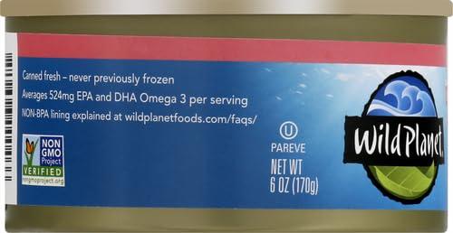 Wild Planet Wild Planet Wild Pink Salmon No Salt Added, Canned Salmon, Sustainably Wild-Caught, Kosher 6 Ounce can (Pack of 6)