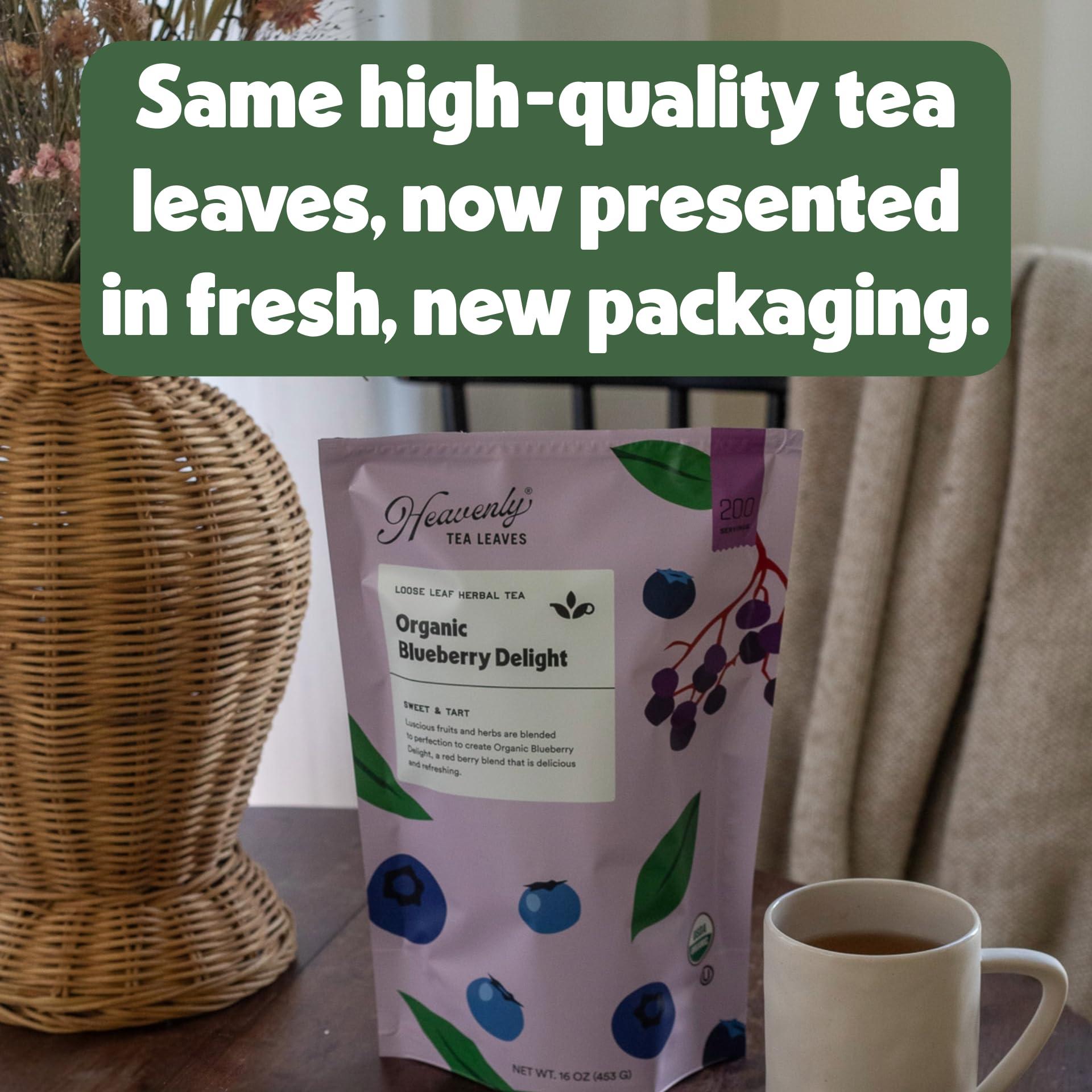 Heavenly Tea Leaves Heavenly Tea Leaves Organic Black Lavender, Bulk Loose Leaf Black Tea, 1 Lb. (Approx. 200 Cups) - Strong, Full Bodied, Brisk, Great For Hot Or Iced Tea, Immune & Heart Support, Antioxidants