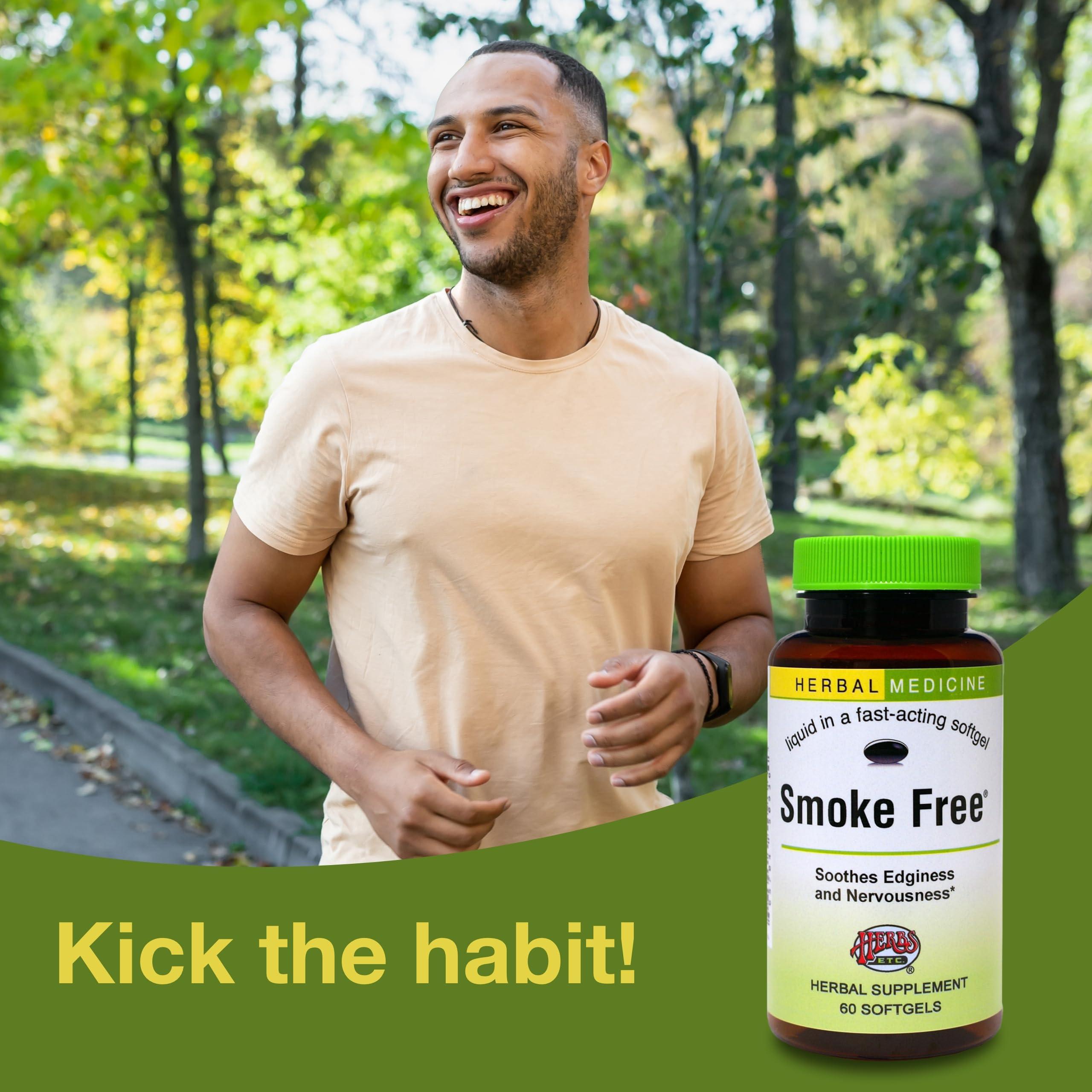 Herbs Etc. Herbs Etc. Smoke Free - Support While Quitting - Healthy Respiratory System Support - Aids Against Edginess & Unpleasant Attitudes - 60 Softgels (60 Servings)
