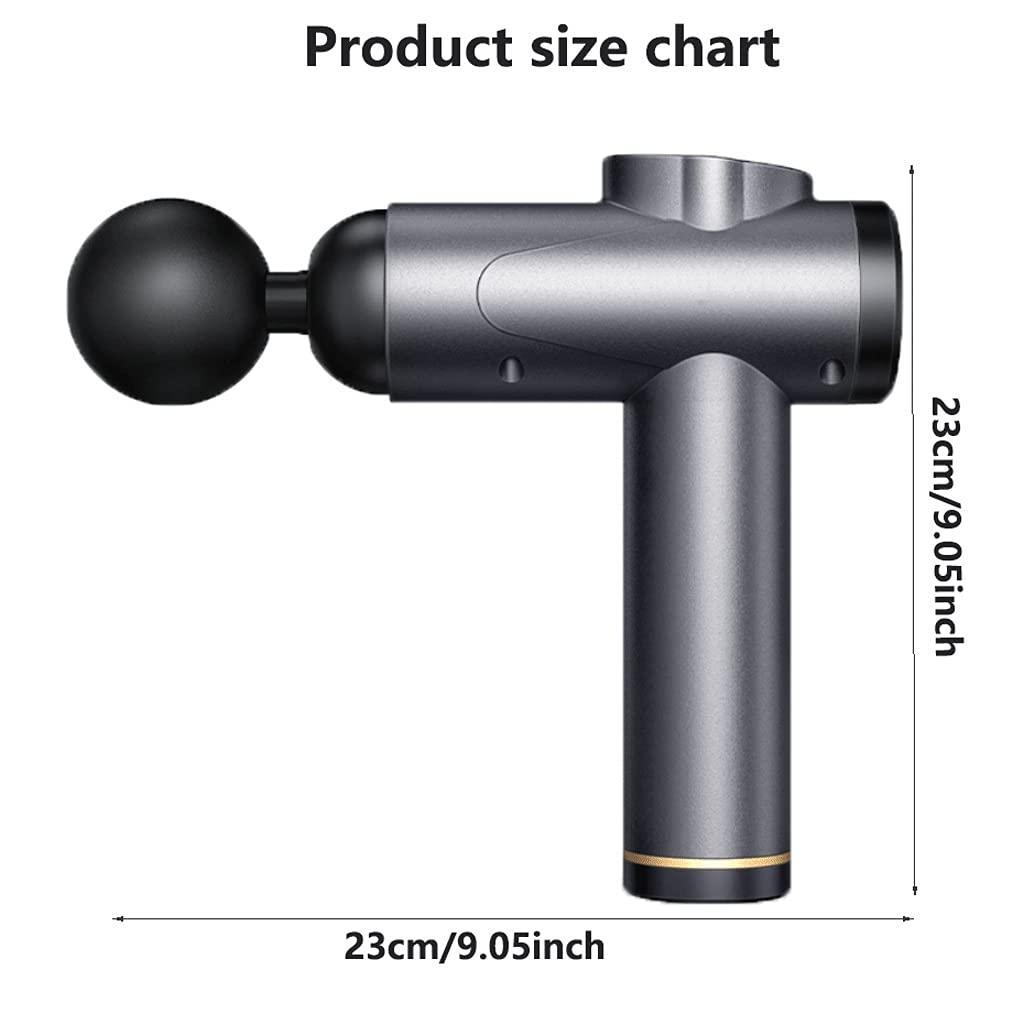 HFFTQ HFFTQ Fascia Gun Percussion Massage Gun, Deep Tissue Massager, Fascia Massage Gun for Pain ReliefPercussion Chiropractor Massager 6-Speed Adjustment (Color : Gray)
