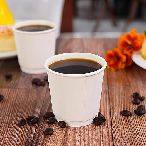 Lot45 Lot45 Paper Espresso Cups Disposable 4oz Coffee Cups - 500pk Double Wall Disposable Paper Cups for Water or Tea Sample