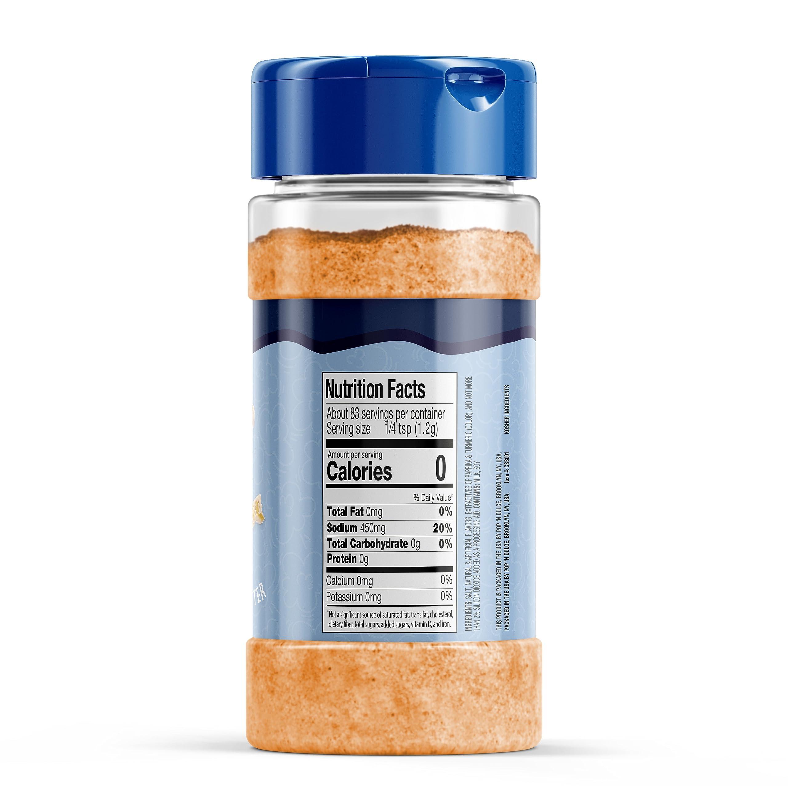 Pop n\' Dulge Popcorn Seasoning Classic Salted Butter Gourmet Popcorn Flavoring Variety Pack, 3.5 Ounce (Pack of 6) Movie Night Supplies