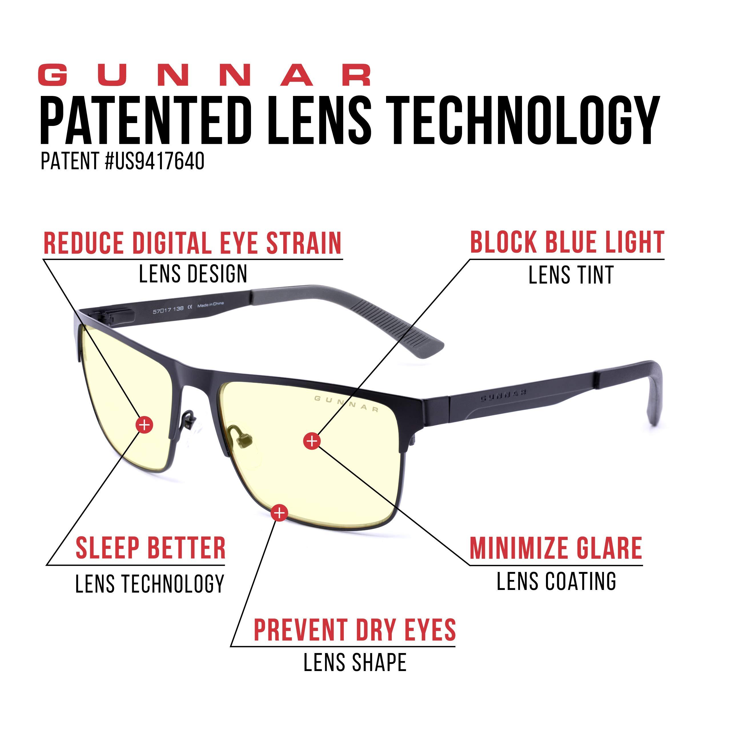 Gunnar Blue Light Glasses | Pendleton Slate/Amber by GUNNAR | Patented 65% Blue Light Protection, 100% UV Light, Anti-Reflective, Protect & Reduce Eye Strain & Dryness