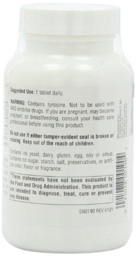 Source Naturals Source Naturals L-Tyrosine 500mg Free Form Amino Acid - 100 Tablets (Pack of 3)