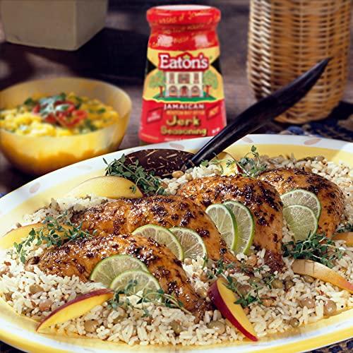 Eaton's Eaton's Authentic Jamaican Jerk Seasoning - Easy to Use, Spicy, Flavorful Caribbean Jerk Seasoning, BBQ Rubs, Grilled Chicken Seasoning or Marinade with Jerk Cooking Recipe eBook (Boston Bay, 2 Pack)