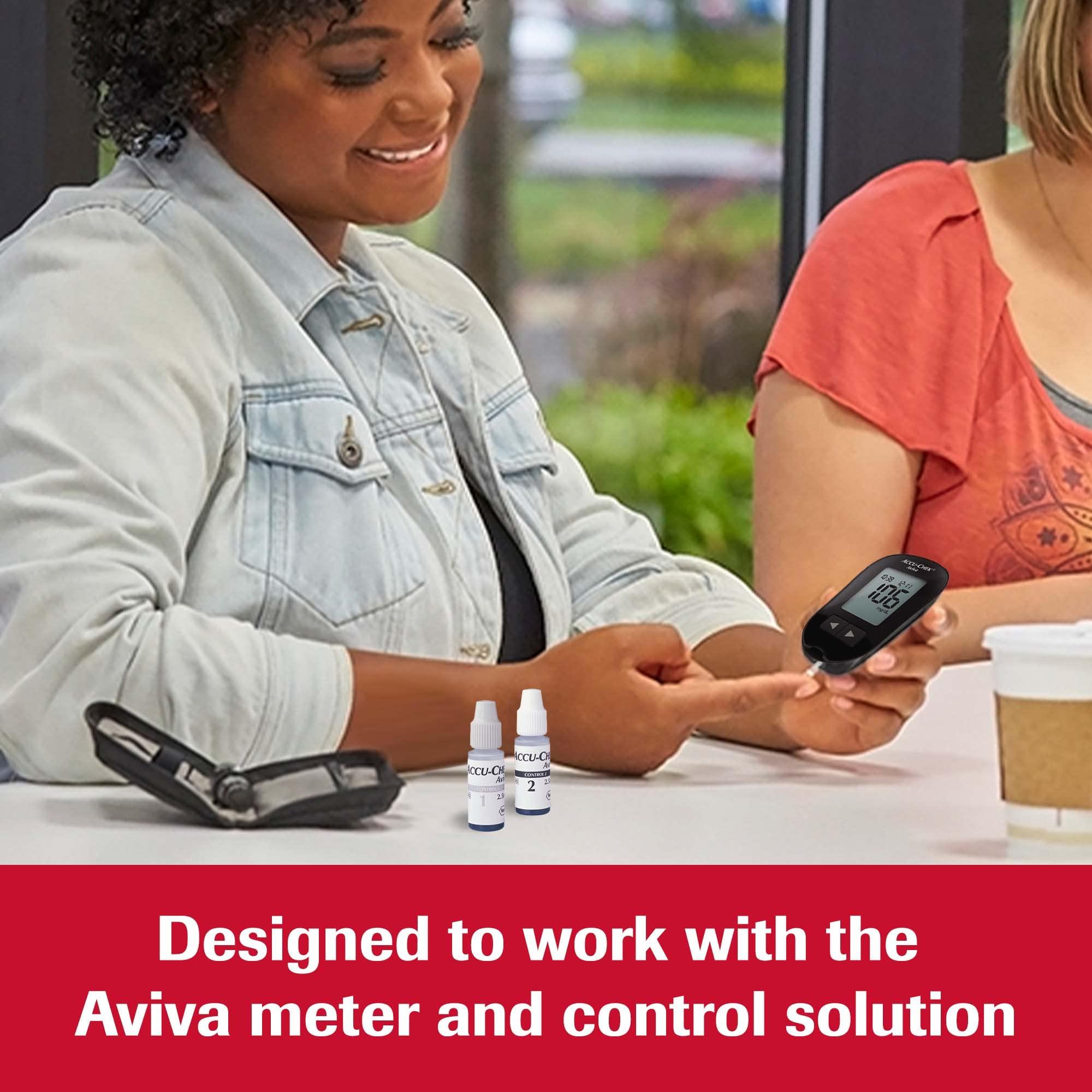 Accu-Chek Accu-Chek Aviva Diabetes Control Solution for Diabetic Blood Glucose Monitoring (Level 1 & 2 for Aviva Test Meters)