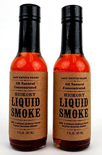 Black Tie Mercantile Lazy Kettle Brand All Natural Concentrated Hickory Liquid Smoke, 5 oz Bottles in a BlackTie Box (Pack of 2)