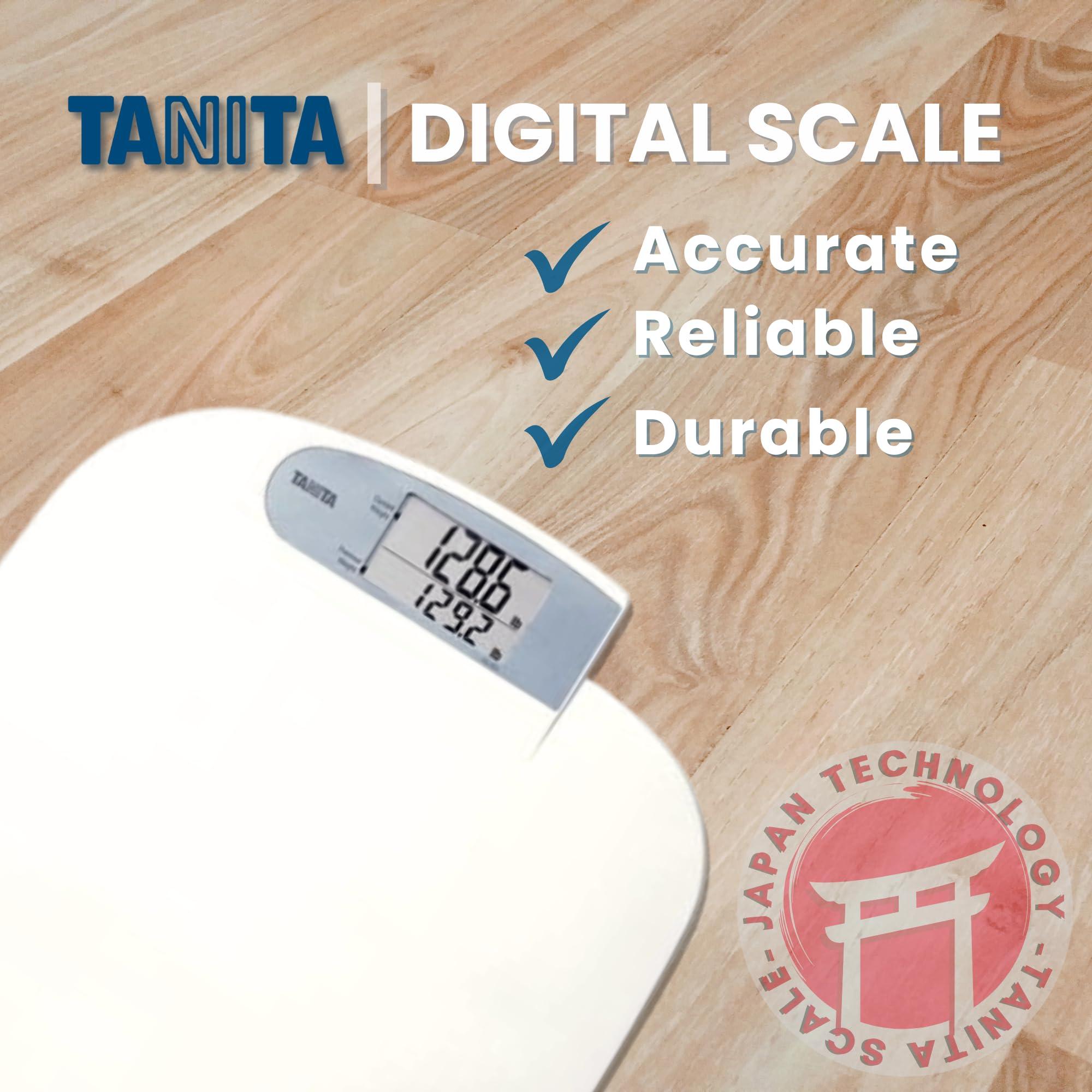 TANITA Tanita HD-351 Japan Technology Digital Bathroom Weight Scale- 440 lbs Capacity - Accurate & Precise with 5 Multi-User Convenience, Previous & Current Weight Memory - 2\" Easy to Read Large Display