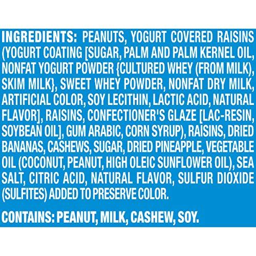 Planters Planters Tropical Fruit & Nut Trail Mix with Roasted Peanuts (Banana Chips, Raisins, Yogurt Raisins, Pineapple & Cashews, 6 oz Pack of 12)