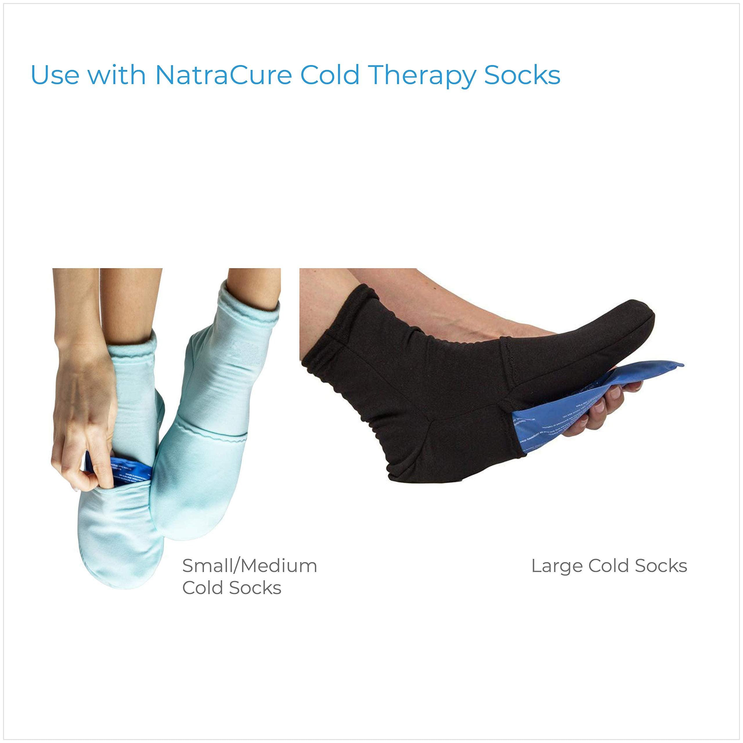 NatraCure NatraCure Cold Therapy Socks and Extra Gel Packs Bundle - Size: L/XL
