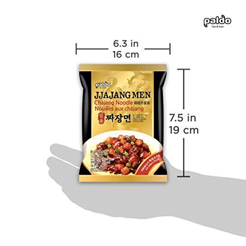 PALDO FUN & YUM Paldo Fun & Yum Ilpoom Jjajangmen Noodles, Pack of 16, Traditional Brothless Chajang Ramen with Savory & Sweet Black Bean Sauce, Oriental Style Korean Ramyun, Soupless K-Food, 200g x 16