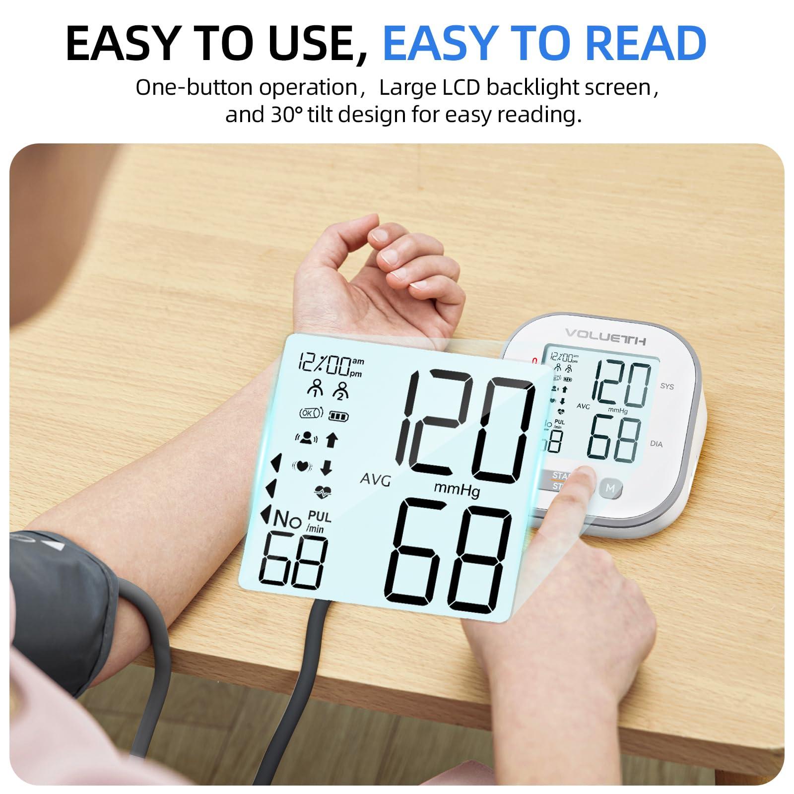 VOLUETH Pediatric Blood Pressure Cuff, Blood Pressure Machine for Home Use - 3 Size Cuffs, Small 4\"-8\", Medium 6\"-10\" and Large 7\"-17\", Perfect for Family Health Monitoring