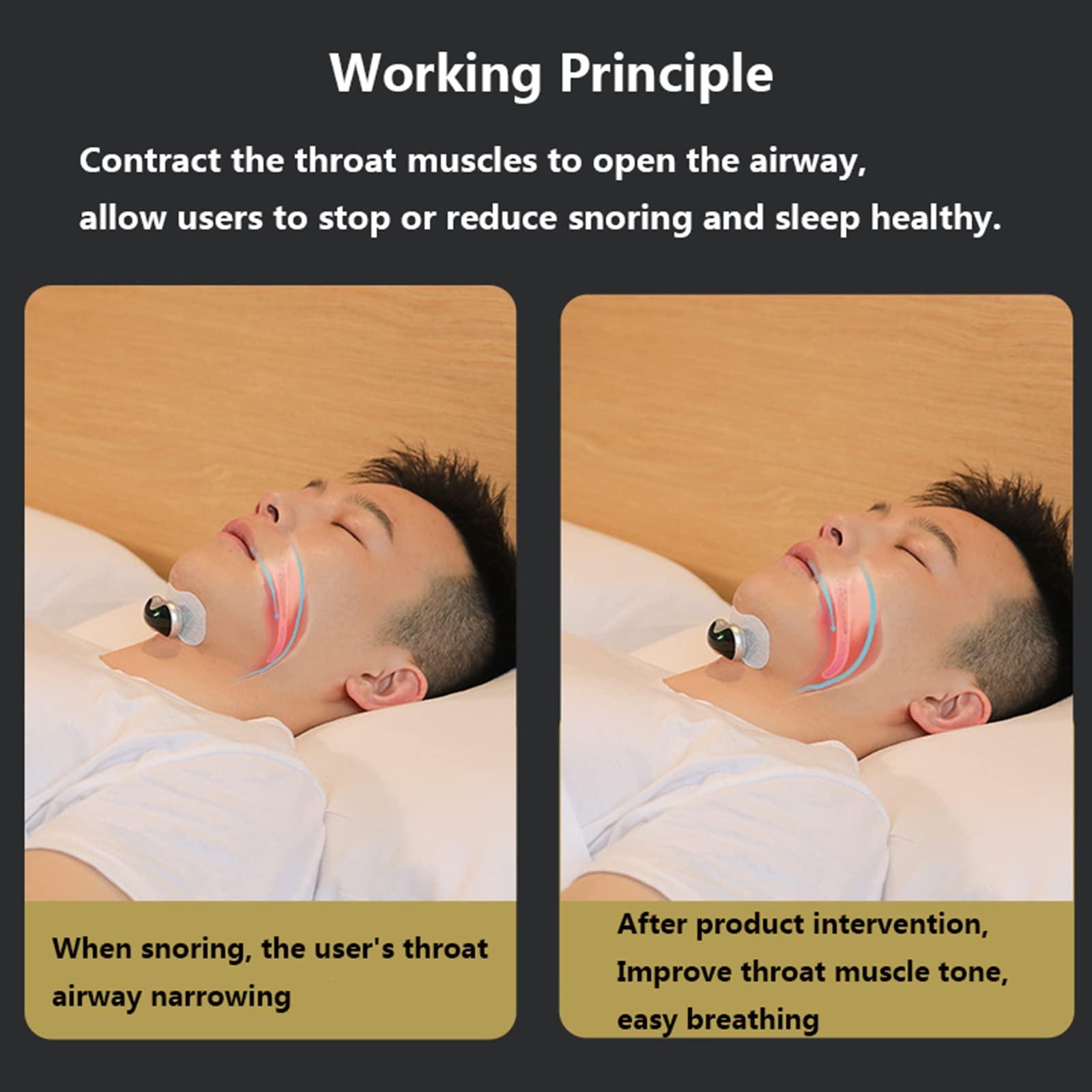 Walkervo Walkervo Laryngeal Snoring Device Sleep Aid Device Snore Stopper Electric Anti Snoring Device Careful Low-noise Design USB Rechargeable Snore Stopper Solution for Men And Women