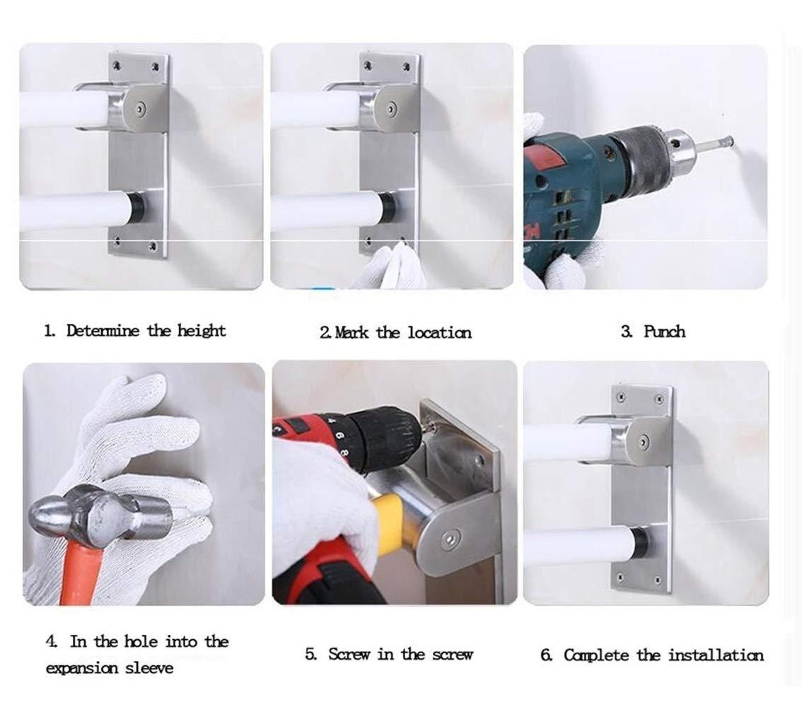 FairUo FairUo Folding Handicap Grab Bars Rails Toilet Handrails, Bathroom Grab Bar- Foldable and Portable Bathroom Safety Rails, Disabled, Elderly, Disabled, Pregnant Women Foldable Handrail Towel Rack/60