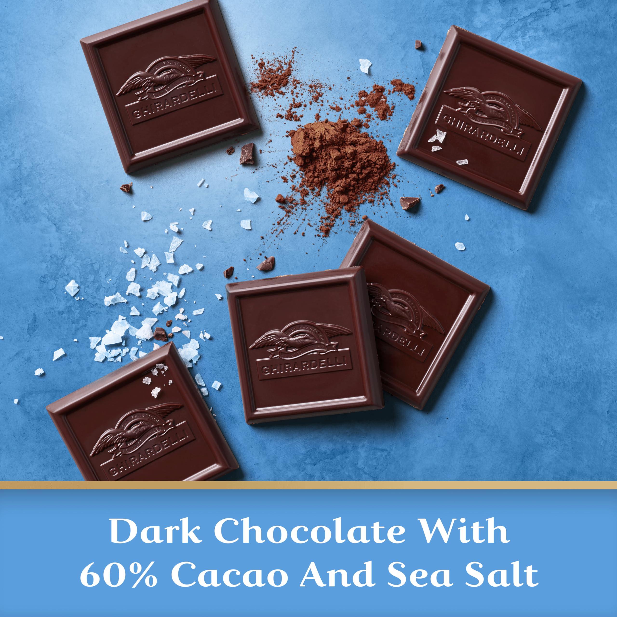 Ghirardelli Chocolate Company GHIRARDELLI Intense Dark Chocolate Squares, Sea Salt 60% Cacao, 4.1 Oz Bag