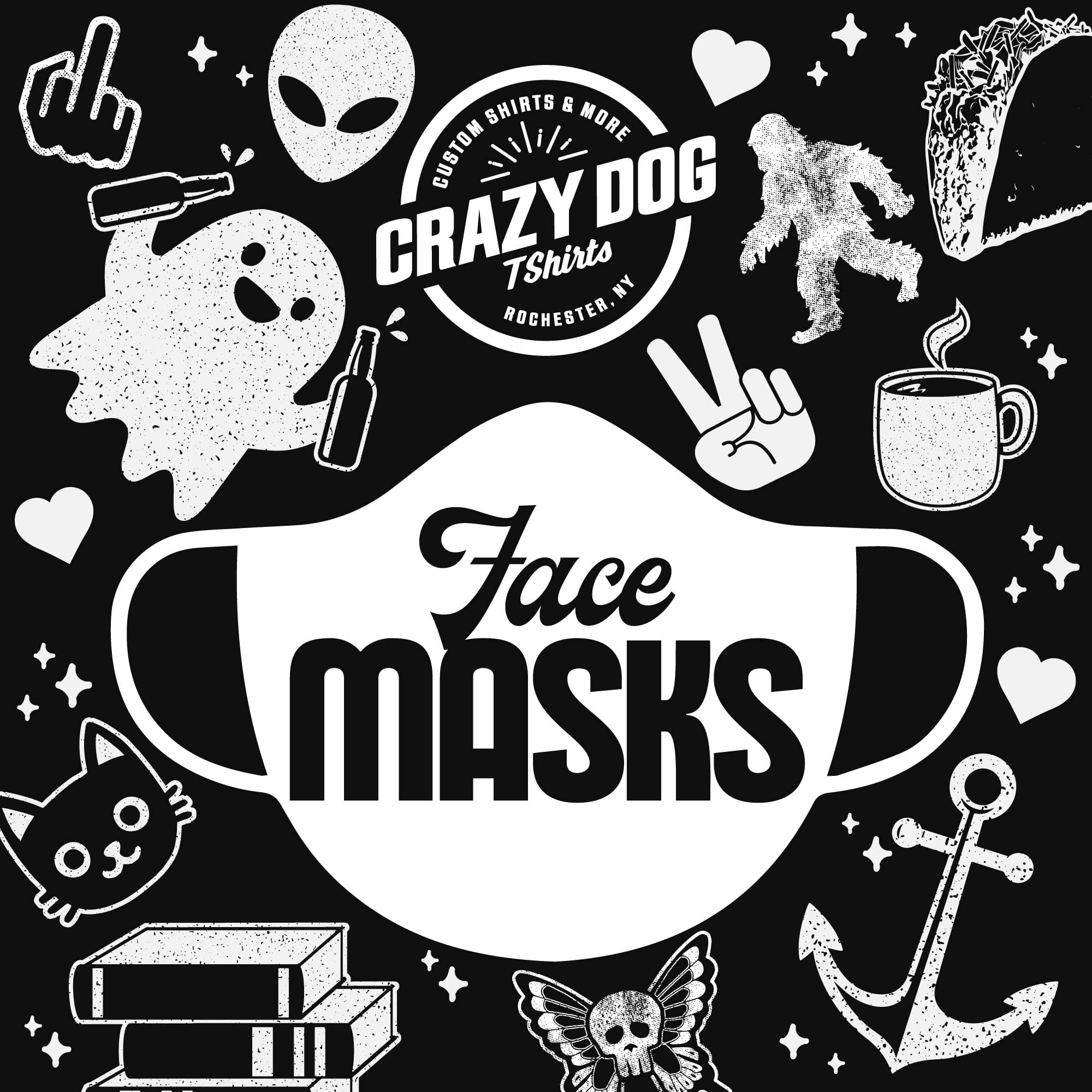 Crazy Dog T-Shirts Sexy Vampire Face Mask Funny Halloween Fangs Graphic Nose And Mouth Covering Funny Masks for Adults Halloween Funny Adult Humor Novelty Masks for Adults Black 6 Pack
