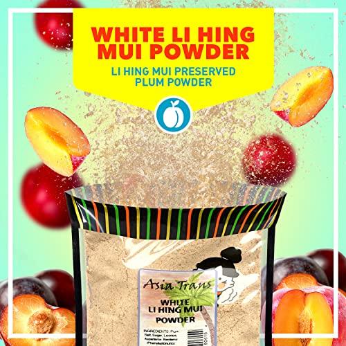 Snack Hawaii Authentic White Li Hing Mui Powder - Flavor Fresh Fruit, Candy, Shave Ice or Cocktail Drinks - Sweet, Sour & Salted Dried Plum Powder - Famous Asian Hawaiian Snack - 2.5 Ounce
