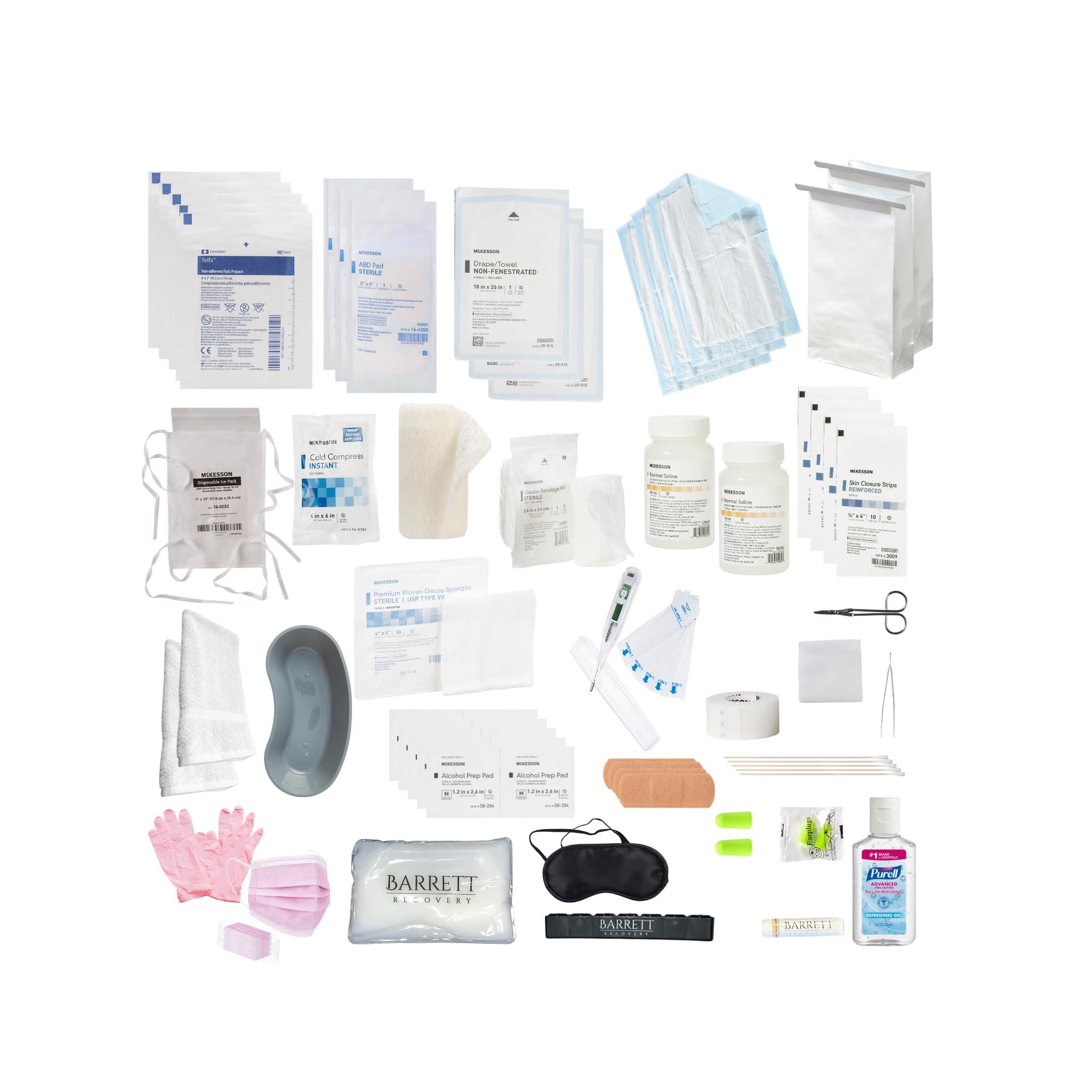 Barrett Recovery 75 Piece, Post Op Aftercare Recovery Supply Kit