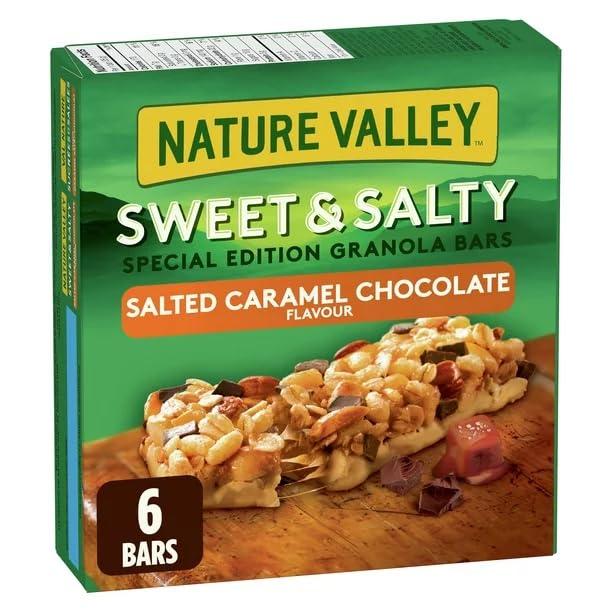 Generic Nature Valley Granola Bars, Sweet and Salty, Salted Caramel and Chocolate Flavor, 6 bars x 35 g, 210g/7.4 oz (Pack of 2) Shipped from Canada