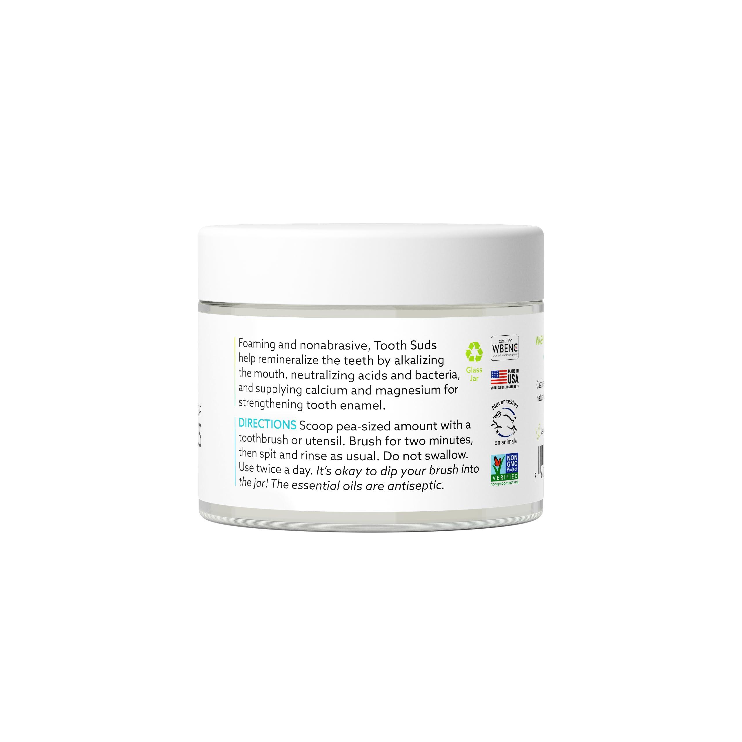 Uncle Harry's Uncle Harry's Non-Abrasive Unscented Brushing Soap Tooth Suds | Natural Remineralizing Toothpaste Freshens Breath & Promotes Enamel | Vegan Fluoride Free Toothpaste (2 oz)