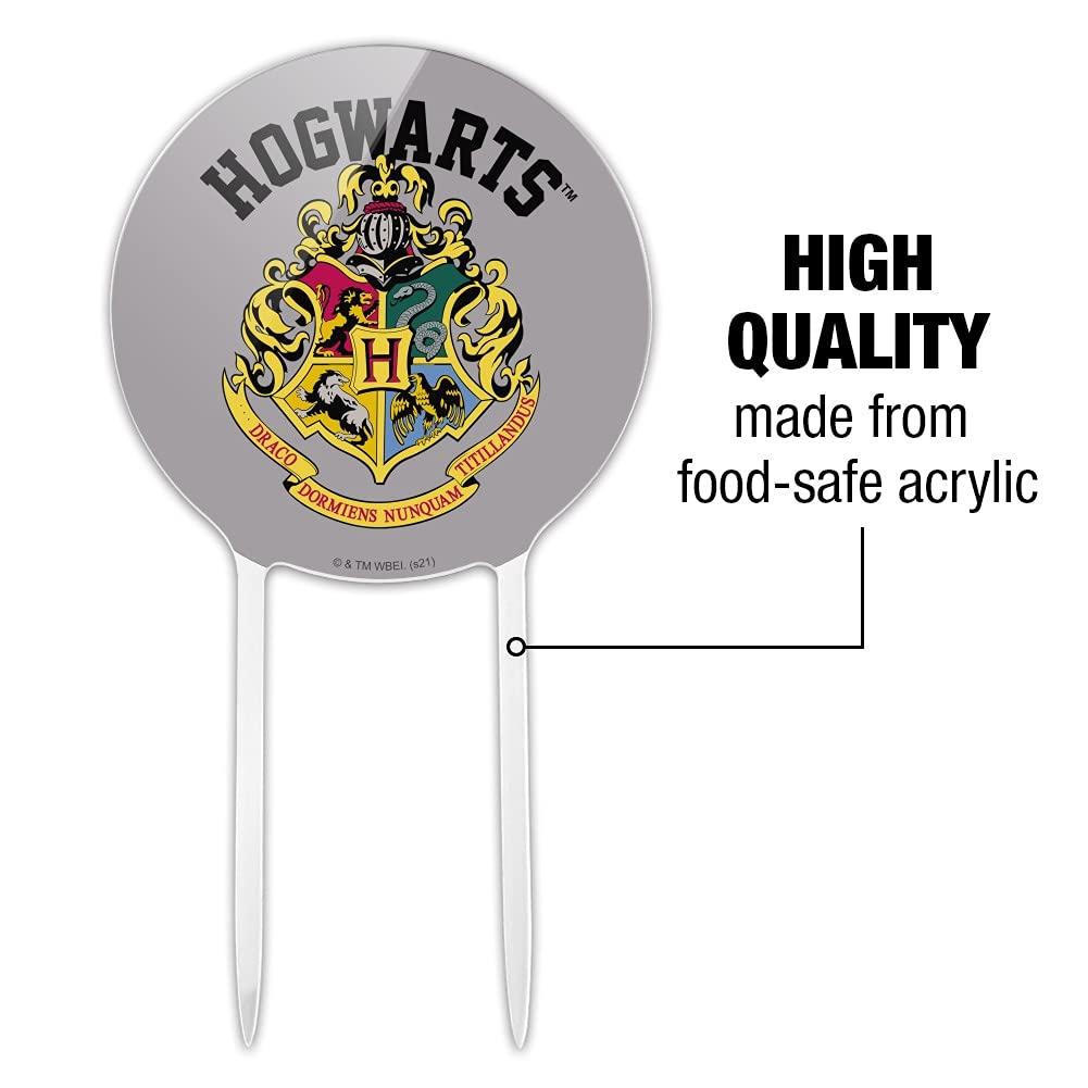 GRAPHICS & MORE Acrylic Harry Potter Hogwarts Crest Cake Topper Party Decoration for Wedding Anniversary Birthday Graduation