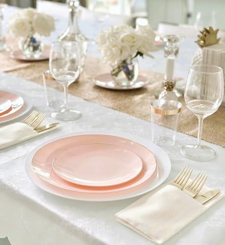OCCASIONS FINEST PLASTIC TABLEWARE " OCCASIONS " 200 Piece Wedding Party Disposable Plastic tumblers Cups (10 Oz, Clear & Gold Rimmed Tumbler)