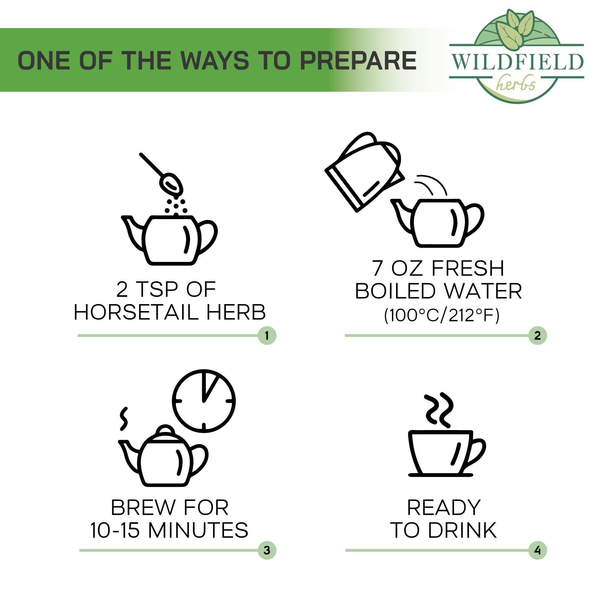 WILDFIELD HERBS 1.8 oz. Horsetail Herb Horsetail Tea cola de caballo hierba Horse Tail (Equisetum Arvense) - 50g Field Horsetail Leaf Herb Tea