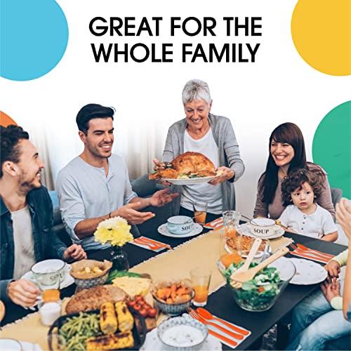 Exquisite Disposable Orange Plastic Spoons 50 Pcs - Heavy Duty Orange Plastic Disposable Cutlery - Orange Disposable Flatware, Orange Plastic Silverware, Plastic Spoons Orange Exquisite