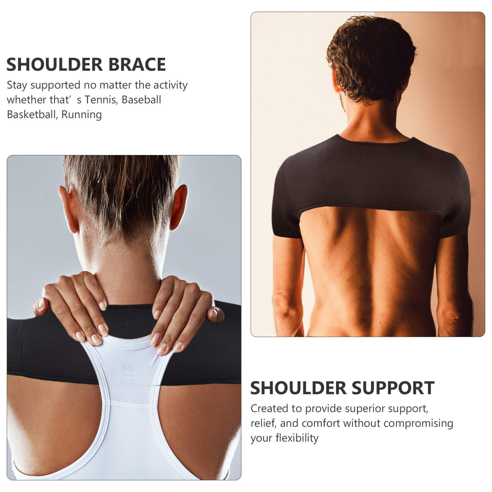 Milisten Milisten Double Shoulder Support Sleeping Warm Brace Stability Compression Sleeve Wrap for Rotator Cuff Shoulder XL