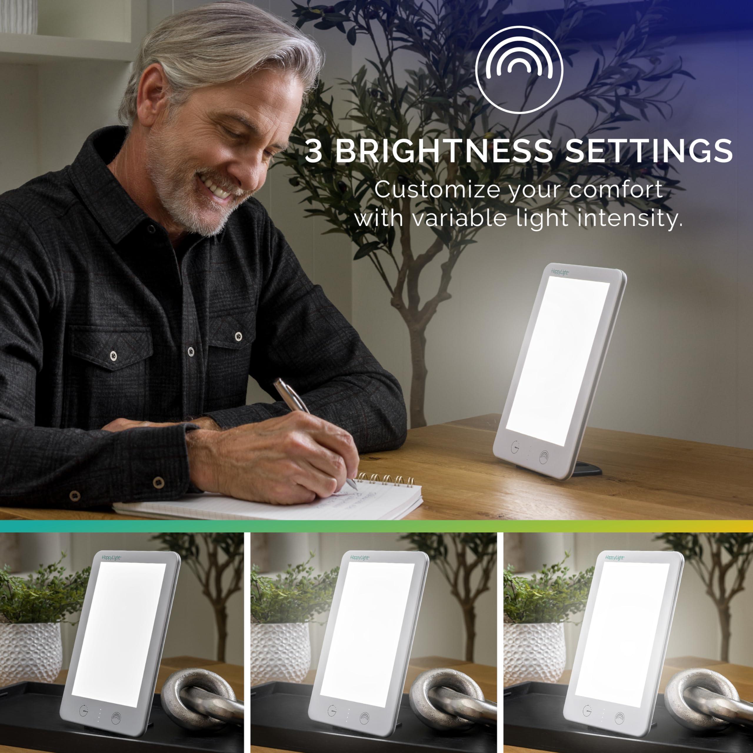 Verilux Verilux HappyLight Lumi Plus - Light Therapy Lamp with 10,000 Lux, UV-Free, LED Bright White Light with Adjustable Brightness, Countdown Timer, & Detachable Stand - Boost Mood, Sleep, and Focus