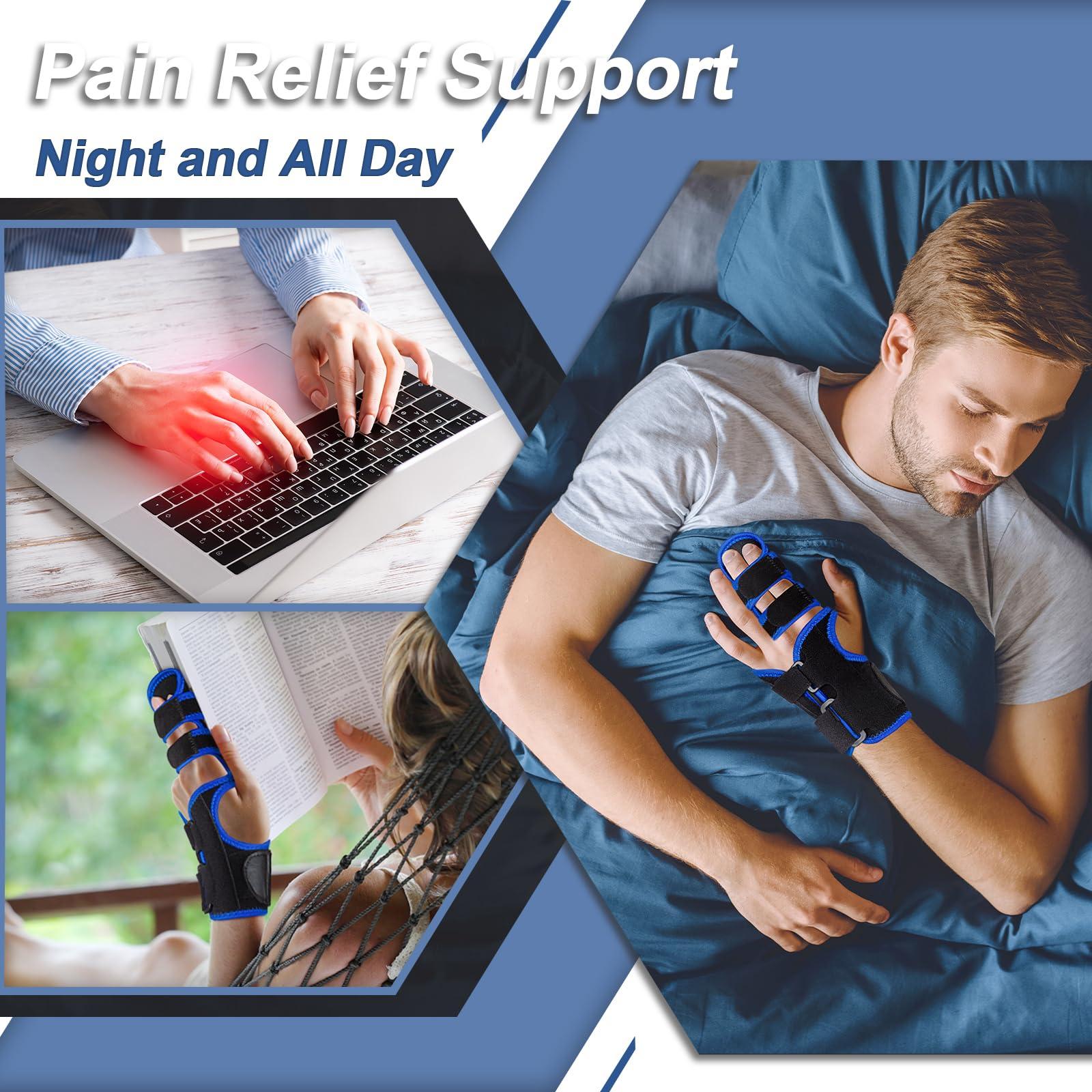 TISMOD TISMOD Trigger Finger Splint: Support the Middle, Index, little or Ring Finger, Hand Splint Brace-Treating Hand Fractures, Arthritis, Mallet Finger or Metacarpal Fractures (Left Hand)