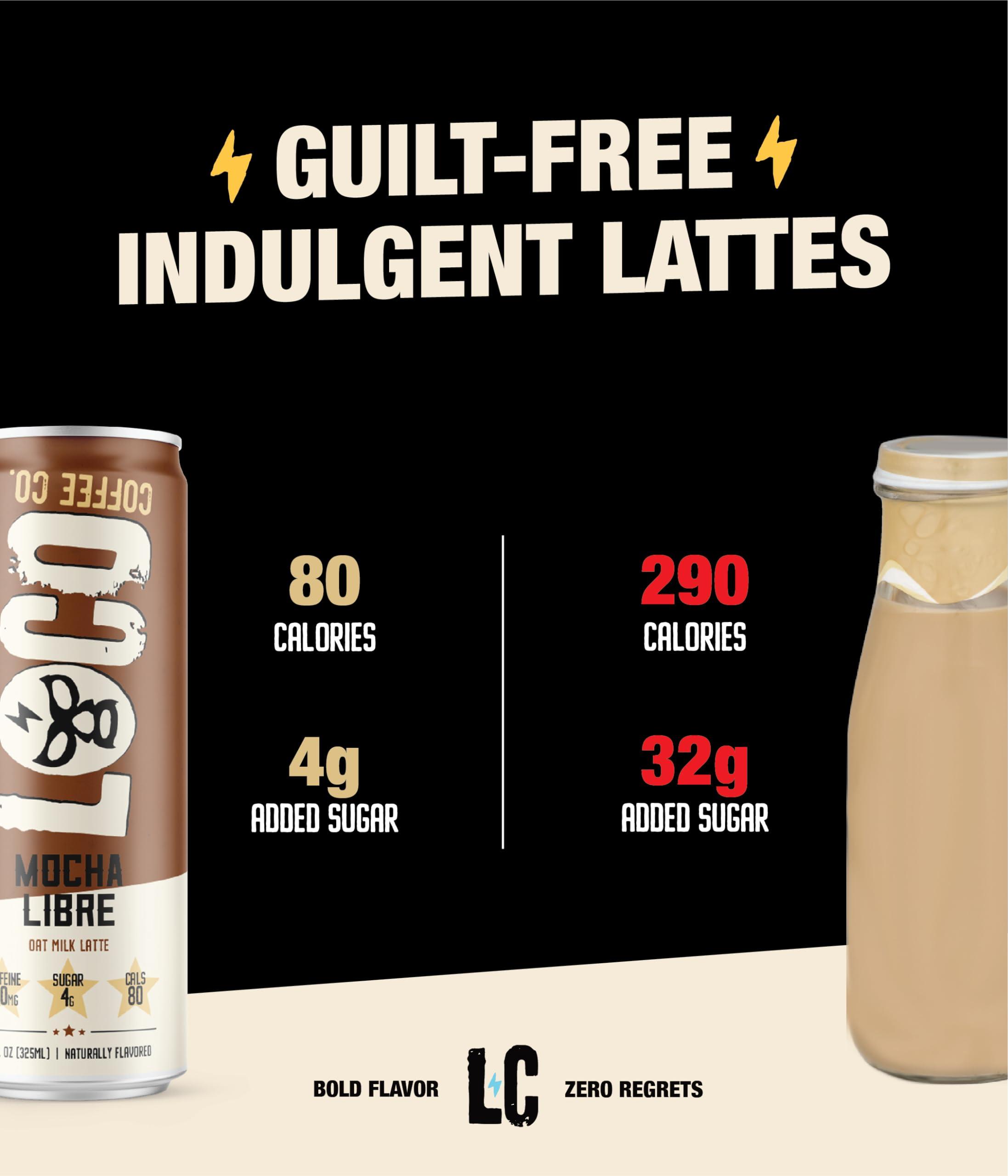Loco Life Brew Loco Coffee Mocha Oat Milk Latte Cold Brew Coffee [Mocha] 11 Ounce Can, 12 Count | Medium Roast, 180mg Caffeine | Gluten Free and Dairy Free | Low Sugar, Low Calorie Iced Coffee