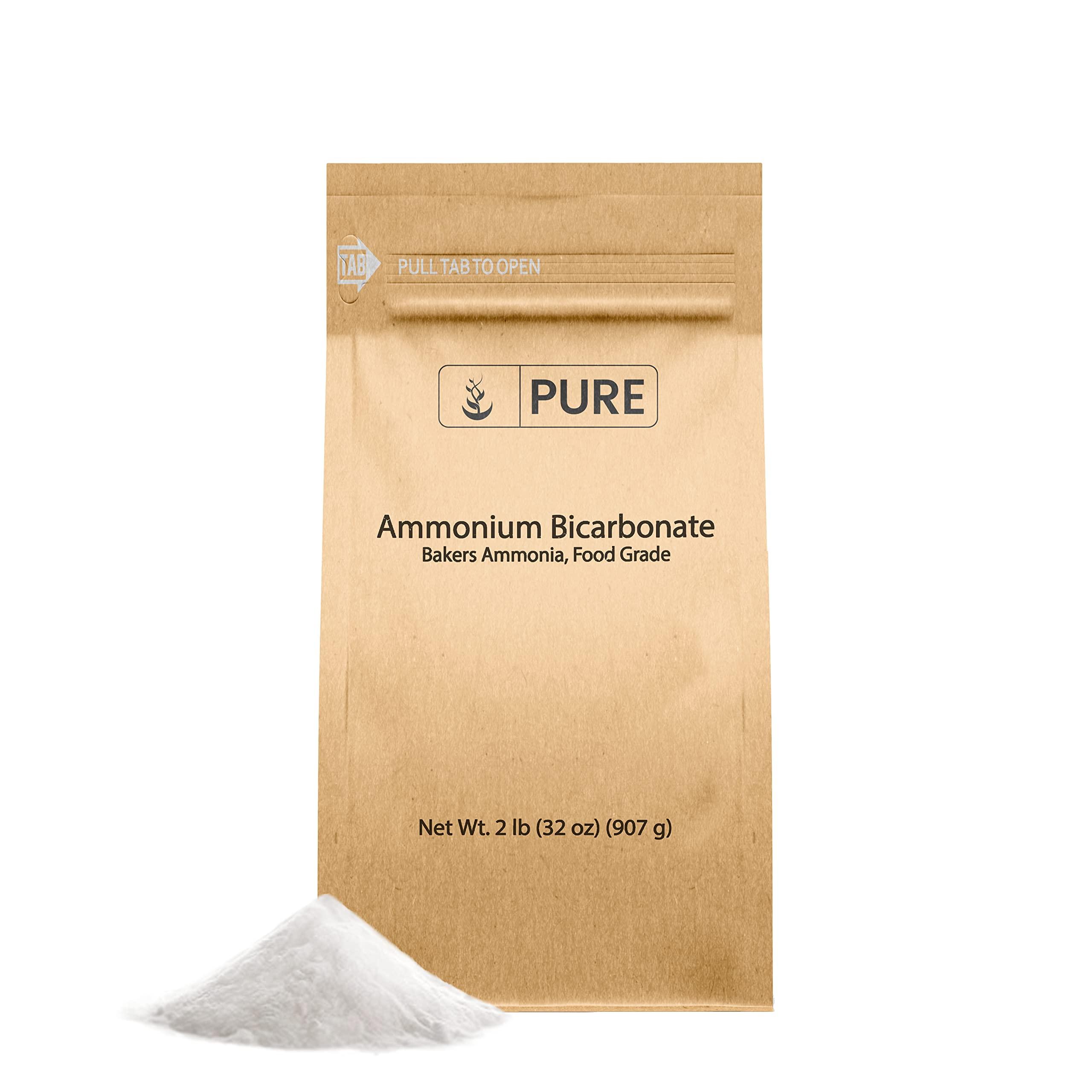 PURE ORIGINAL INGREDIENTS Pure Original Ingredients Ammonium Bicarbonate (2lb) Baker's Ammonia, Traditional Leavening Agent, Food Grade