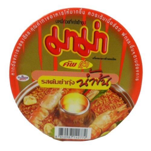 MAMA Mama Instant Cup Noodles Creamy Tom Yum Shrimp Flavor Thai Original Spicy Net Wt 42 G (1.48 Oz) X 2 Cups