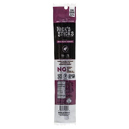 NICK\'S STICKS BY WENZEL\'S FARM Nick\'s Sticks | 100% Grass-Fed Beef, Free Range Turkey Stick, Variety Pack | Made in the USA | Gluten Free | 3 Original Beef, 3 Original Turkey, 3 Spicy Beef, 3 Spicy Turkey