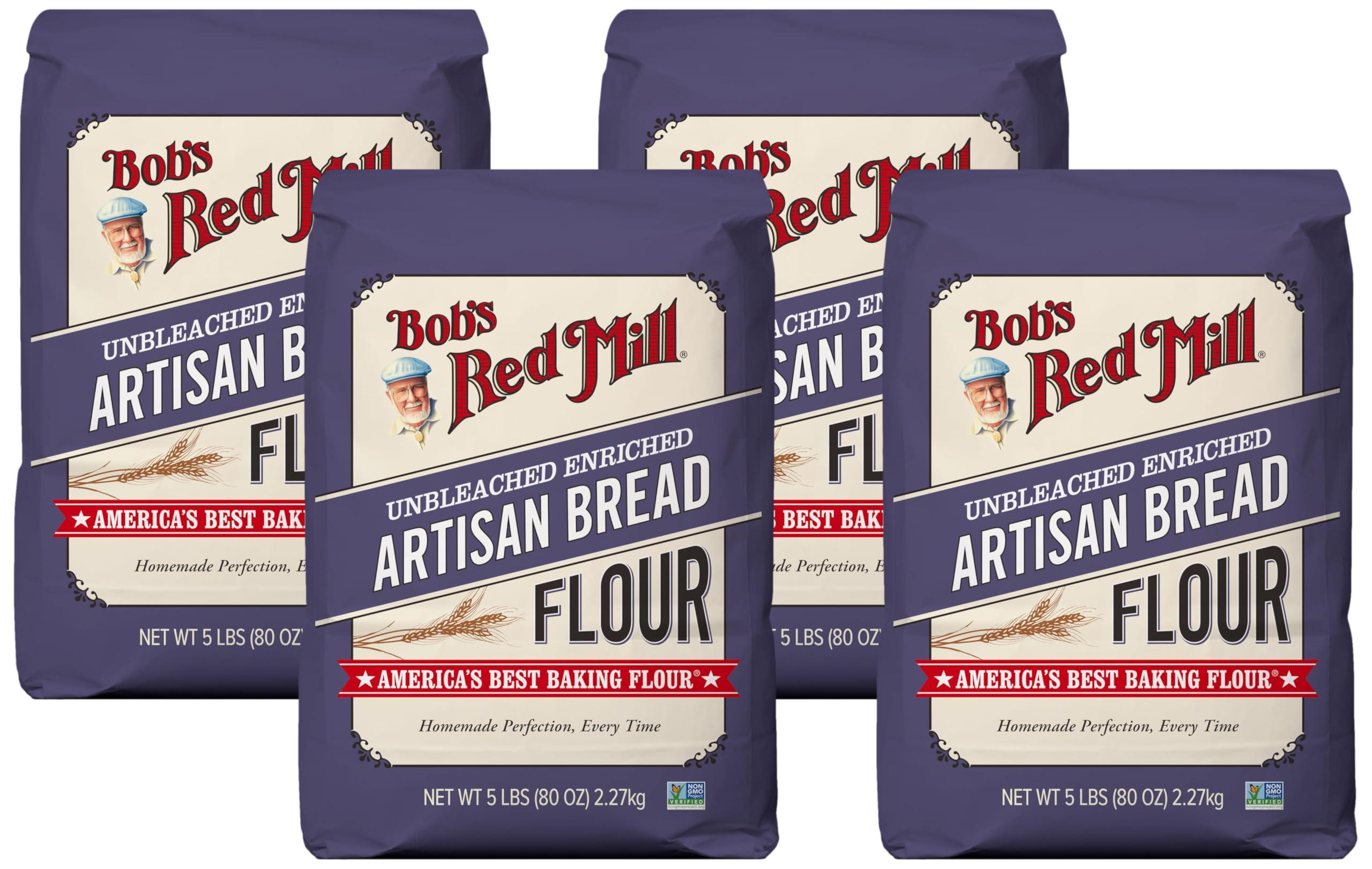Bob\'s Red Mill Bob\'s Red Mill Artisan Bread Flour, 5-pound (Pack of 4)