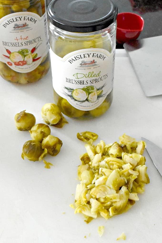 Al Amin Foods Hot & Dilled Brussels Sprouts Value Pack N.W. 24 FL OZ each 2 Glass Jars