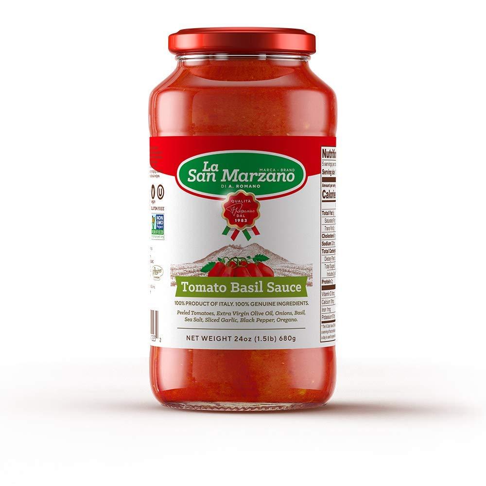 La San Marzano La San Marzano Tomato Basil Sauce 100% Made In Italy Tomato Pasta Sauce 24oz. (Pack of 1)