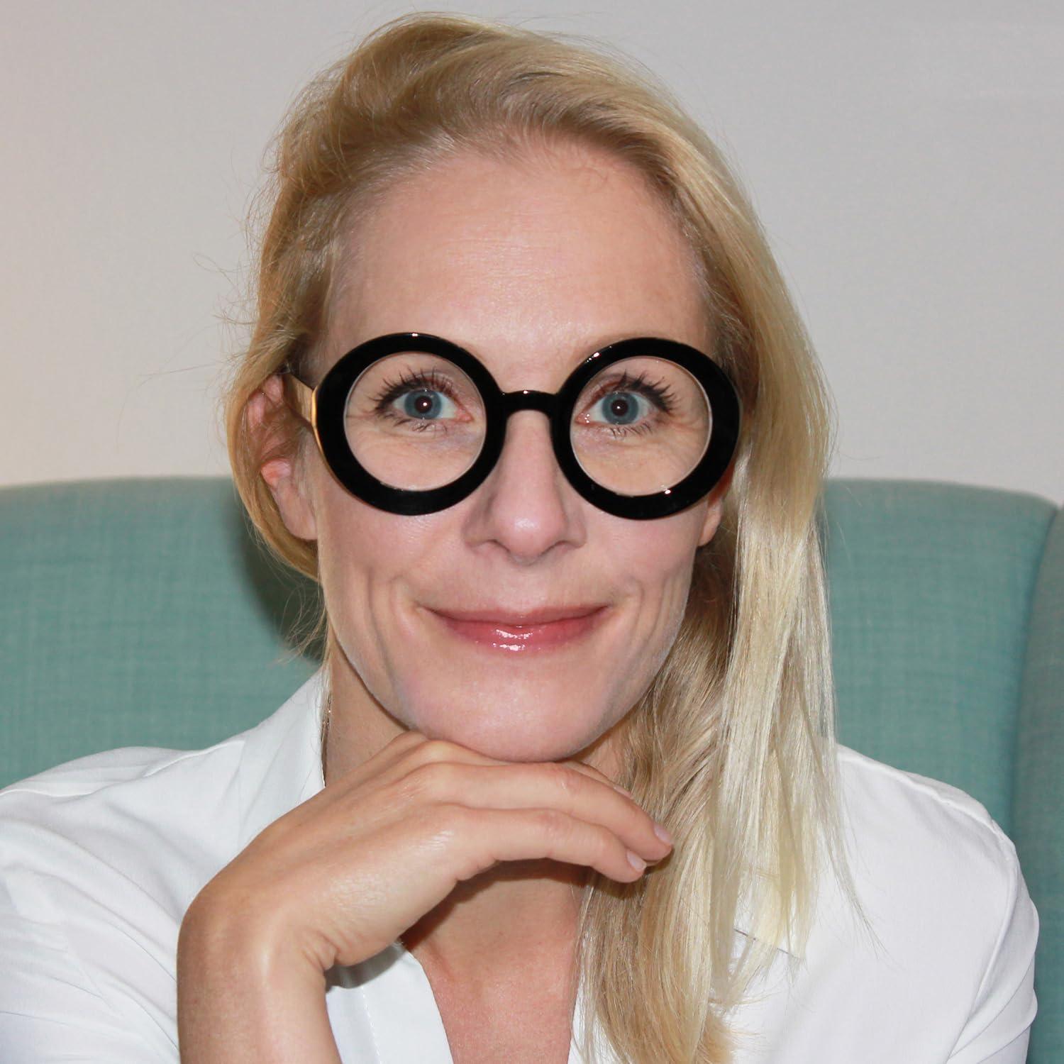 LUR LUR Oversized Round Reading Glasses for Women - 4 Pack Ladies Readers Large Frame +1.75